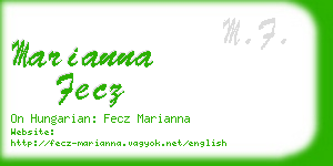 marianna fecz business card